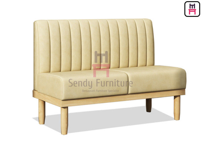 Solid Wood 1.2cbm 4ft PU Upholstered Booth Seating For Restaurant
