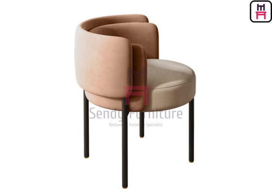 comprar La capa doble detrás tapizó la silla del metal del brazo para la cafetería online manufacture