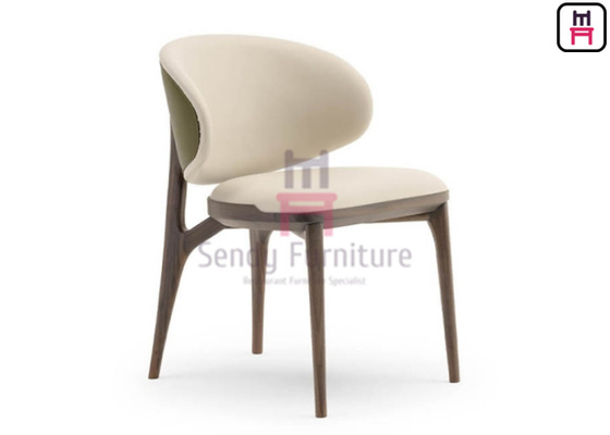 comprar Silla de cuero tapizada en forma de concha con estructura de madera de ceniza online manufacture