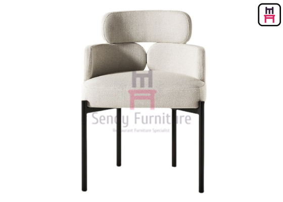 comprar OEM silla de comedor de tela tapizada con reposabrazos en marco de metal online manufacture