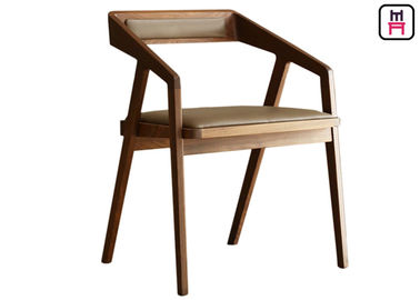 comprar La madera de roble de la geometría tapizada cenando la madera comercial de las sillas preside los apoyabrazos de 60 grados online manufacture