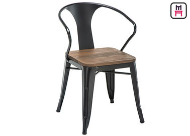 comprar El restaurante del metal del brazo de Tolix preside los muebles al aire libre comerciales de los asientos de madera online manufacture