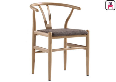 comprar El restaurante hecho a mano del metal de los hoteles preside la parte posterior de madera del grano Y de los asientos de la cuerda online manufacture