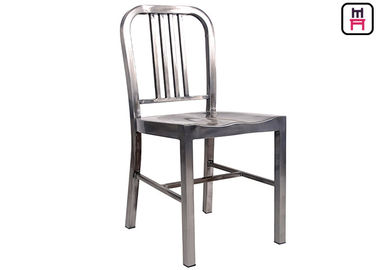 comprar Sillas de cena al aire libre de Emeco de la marina de guerra del metal de aluminio del taburete con la parte posterior curvada brillante online manufacture