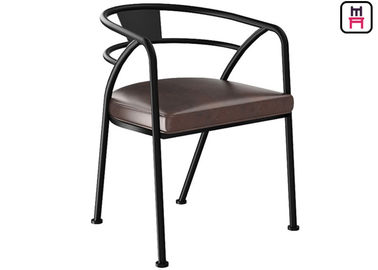 comprar Las sillas industriales del restaurante del metal del estilo del diseño del desván con cuero asientan la silla del brazo online manufacture