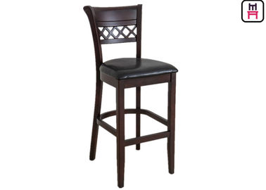 comprar Taburetes de bar de rejilla de la fuente del restaurante de los asientos del cuero, taburetes de bar tradicionales de madera de roble online manufacture