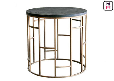 comprar Mesa de centro con base metálica superior de madera D45 * H45 cm/D55 del diseño de Nodric * H60 cm online manufacture
