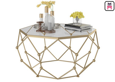 comprar Oro/galaxia del negro/blanca del acero inoxidable de la mesa de centro ahuecada - hacia fuera diseño del hexágono online manufacture