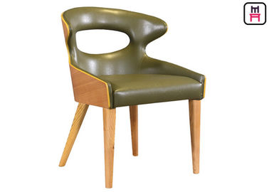 comprar El cuero único tapizó sillas de cena de madera con la parte posterior curvada de la madera contrachapada de Unibody online manufacture