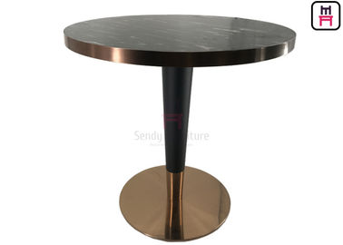 comprar Mármol natural negro con la mesa de comedor elegante del restaurante de la costura de oro de Gapless online manufacture