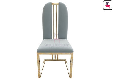 comprar Terciopelo de cena trasero Seat W48 * D42 de las sillas del alto de oro de Rose * H103cm sin el brazo online manufacture