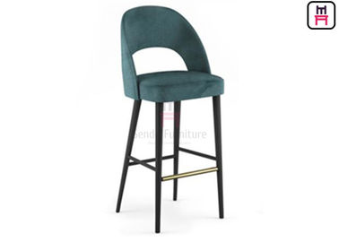 comprar Material de madera del terciopelo del restaurante de la espalda abierta de lujo de los taburetes de bar para el hogar online manufacture