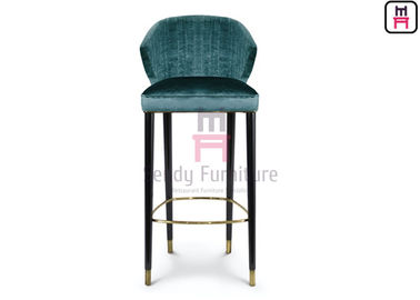 comprar Madera verde de la ceniza del terciopelo del estilo del restaurante de los taburetes de bar de lujo de la fuente con los pies online manufacture