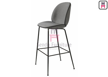 comprar Taburetes de bar modificados para requisitos particulares del restaurante, taburetes de bar tapizados terciopelo gris con las piernas del hierro online manufacture
