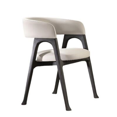 comprar Silla ergonómica tapizada de ceniza blanca, forma redondeada suave para uso en restaurantes, hoteles, cafeterías y oficinas online manufacture