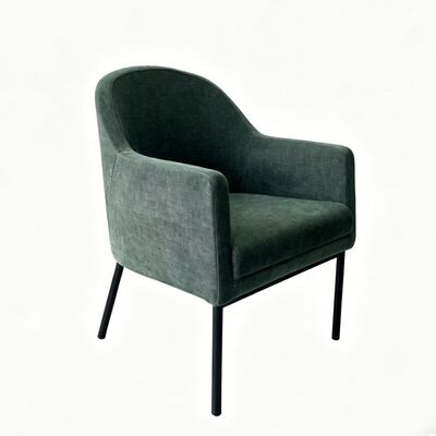 comprar Silla de restaurante de metal. Silla de comedor de tela de gran tamaño con reposabrazos. online manufacture