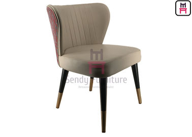 comprar Cuero tapizado cenando el marco metálico trasero en abanico de los mini apoyabrazos de la silla online manufacture