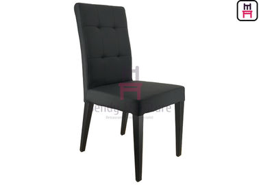comprar La piel sintética del negro del marco metálico del Urbano-estilo rellenó la silla de cena sin brazo online manufacture