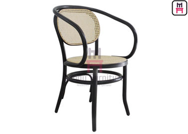 comprar Rota natural que cena los apoyabrazos negros Cane Dining Chair de Benchwood de las sillas online manufacture