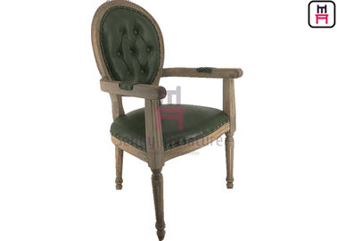 comprar El brazo de madera del restaurante de la parte posterior redonda del vintage preside la silla clásica de lujo con la decoración del botón online manufacture