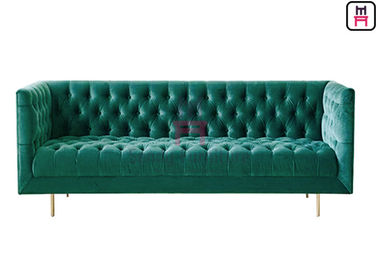 comprar Decoración del botón de Sofa Velvet Upholstered Restaurant Booth de 3 asientos para el pasillo del hotel online manufacture
