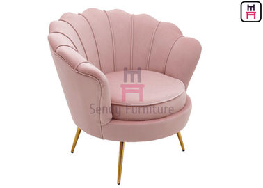 comprar Estructura sólida de la sola del sofá del terciopelo de la silla del rosa del color forma de la flor con los apoyabrazos online manufacture