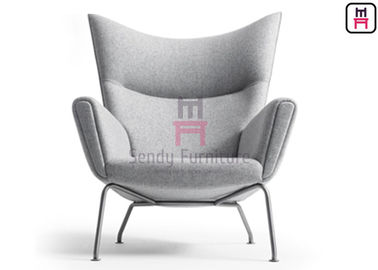 comprar Fibra de vidrio de la base del acero inoxidable que cena el tipo tapizado silla del salón del ala de la cachemira/del cuero online manufacture