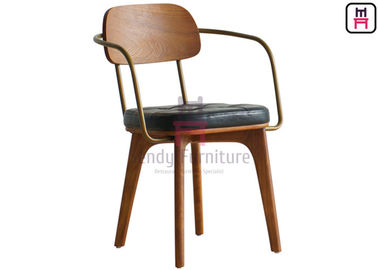 comprar El restaurante de madera de madera de goma no preside ningún con doblado/sin la armadura de los apoyabrazos del metal online manufacture