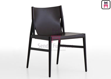 comprar El restaurante de madera del color gris oscuro preside los muebles comerciales interiores del cuero de silla de montar online manufacture