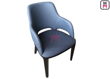 comprar La silla de madera del restaurante del cuero micro de la fibra tapizó ningún doblado con los apoyabrazos online manufacture