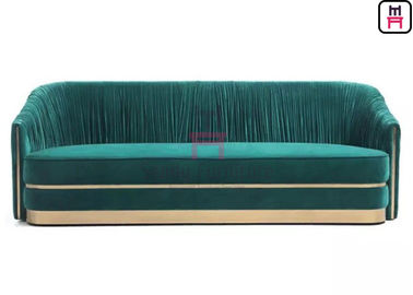 comprar Accesorios de acero inoxidables de Sofa Set Tufted Upholstered With del restaurante verde del terciopelo online manufacture