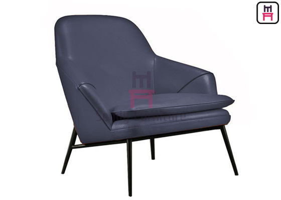 comprar Silla de cuero del ocio de la PU de los pies metálicos 0.4cbm de Unfolder con los apoyabrazos online manufacture