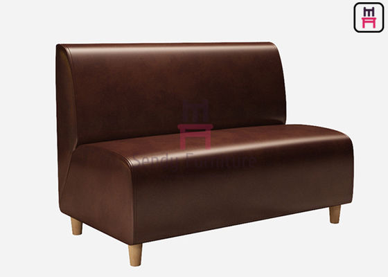 comprar Longitud tapizada de cuero de madera sólida de la cabina el 120cm del restaurante de Brown de la pierna online manufacture