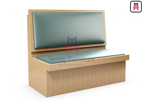 comprar Asiento comercial azul claro tapizado de cuero de la cabina del restaurante de la PU de la madera contrachapada cerrada online manufacture