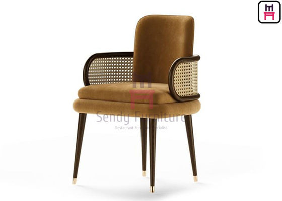 comprar El terciopelo tapizó la cena de la silla 0.38cbm con los apoyabrazos de Canework online manufacture