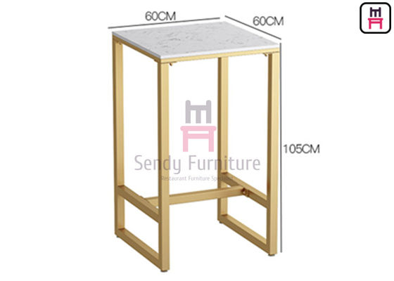 comprar Marco metálico laqueado de oro de los 2ft del metal del cuadrado de la alta longitud superior de mármol del cuadro los 60cm online manufacture