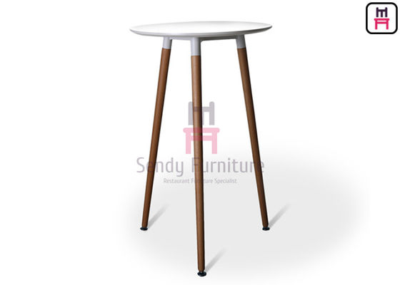 comprar la barra blanca del restaurante del MDF de los 2ft presenta H100cm con las piernas de madera sólidas online manufacture
