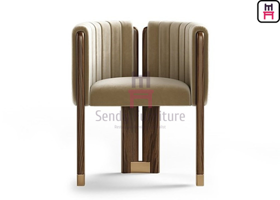 comprar El marco de madera de la nuez tapizó la silla D55cm del ocio con los detalles cepillados del oro online manufacture