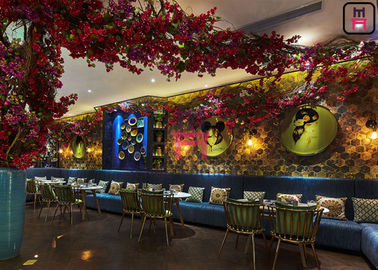 Forma determinada de la tela del sofá de lujo azul S del restaurante ninguna necesidad Installatoin del hotel