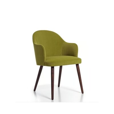 Silla de restaurante de madera personalizable con marco de madera de ceniza y respaldo ergonómico para comer cómodamente