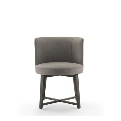 Silla de restaurante ergonómica con estructura en X de madera con madera maciza de fresno blanco y opciones personalizadas de lujo