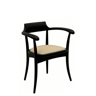 Silla de restaurante de madera de diseño curvo ergonómico moderno con marco de madera sólida y tapicería personalizable