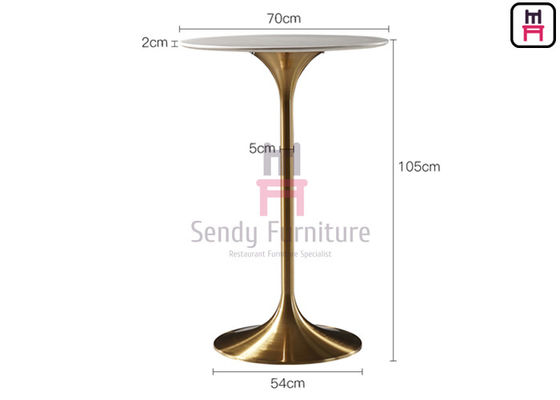 La altura de la barra del restaurante del MDF de la altura el 105cm presenta 0.2cbm la ronda de acero inoxidable Tulip Table