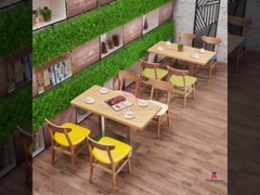 Madera trasera curvada clásica que cena sillas con muebles interiores comerciales de los asientos de cuero