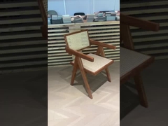 Rota hecha a mano del estilo asiático suroriental que cena el marco de madera sólido Cane Dining Chair de las sillas