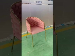 Restaurante y café silla sin brazos con espalda alta con tela tapizada 52 * 53 * 94cm