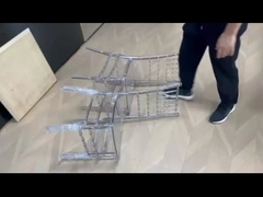 Resina Chiavari sillas de plástico para restaurantes PC transparente sin brazos para bares / cafeterías