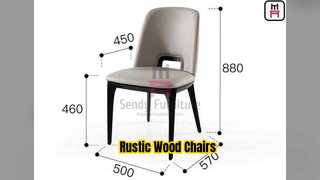 Sillas de restaurante de madera rústica para crear ambiente